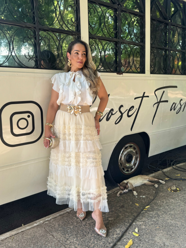 Saia Tule Camada Tripla - Closet Fashion Truck