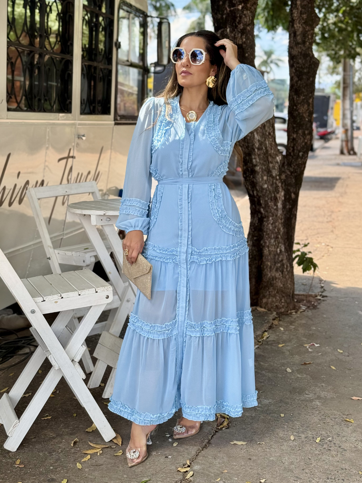 Vestido Chiffon - Closet Fashion Truck