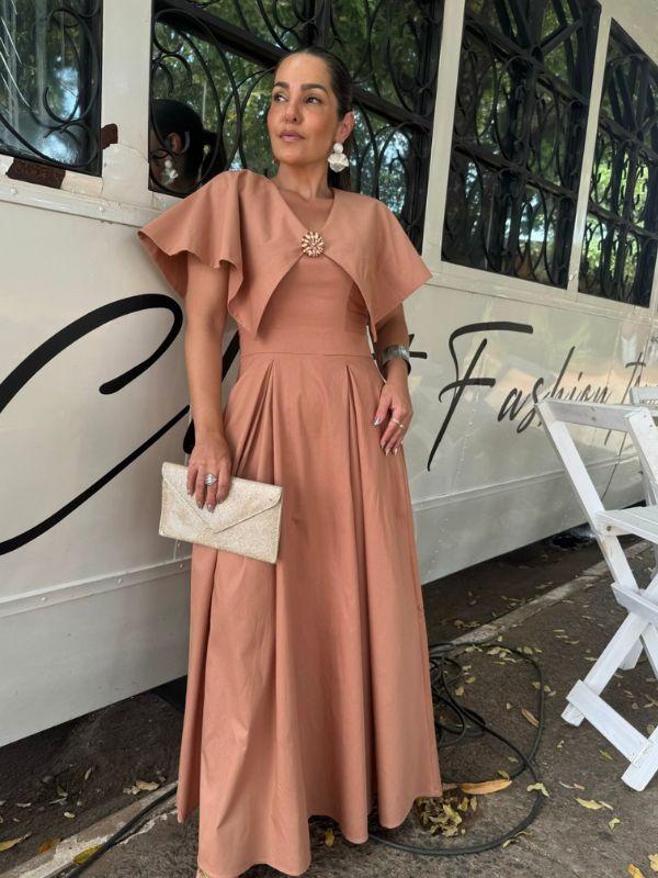 Vestido Tricoline Longo - Closet Fashion Truck