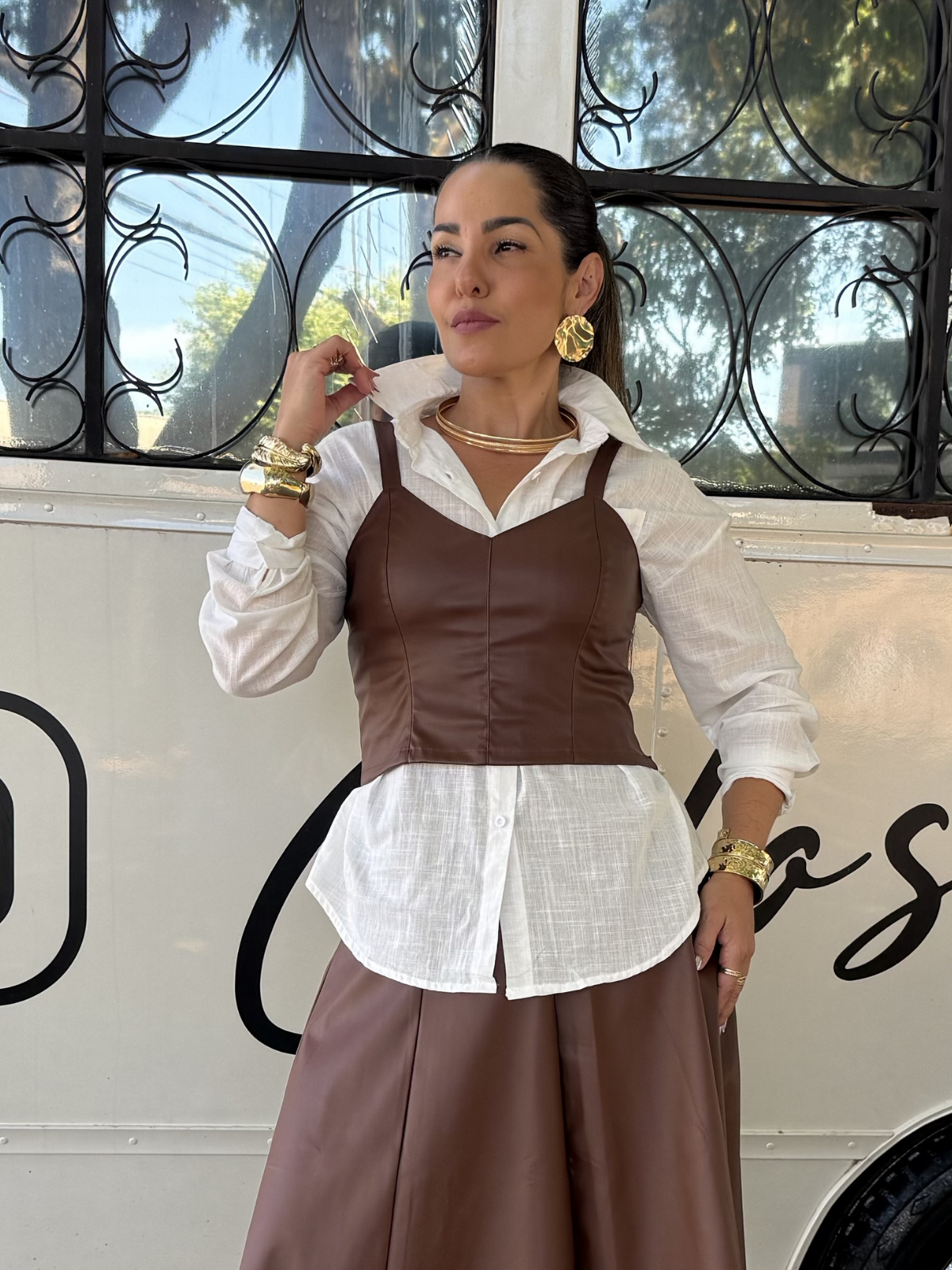Cropped Corino Sem Manga - Closet Fashion Truck
