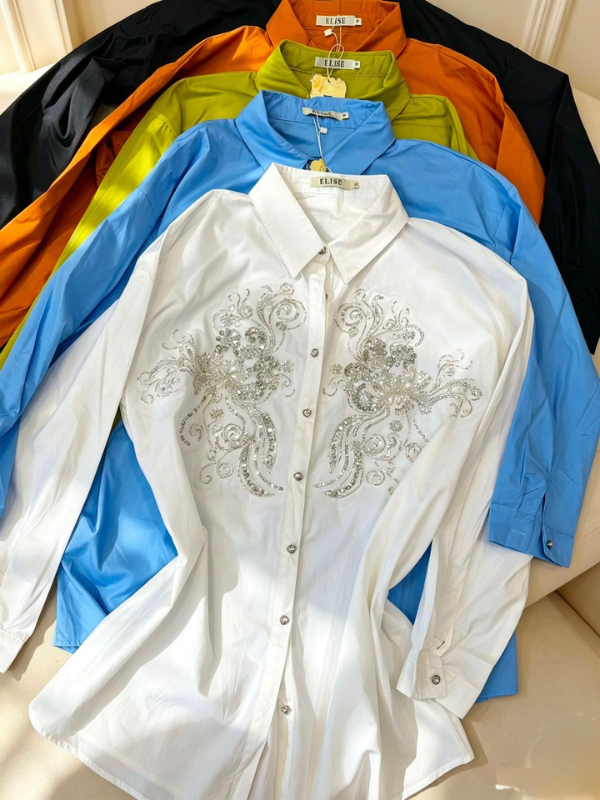 Camisa Império Tricoline - Closet Fashion Truck