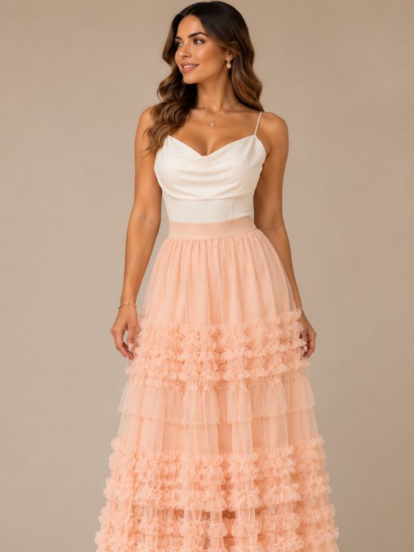 Saia Tule Camada Tripla - Closet Fashion Truck