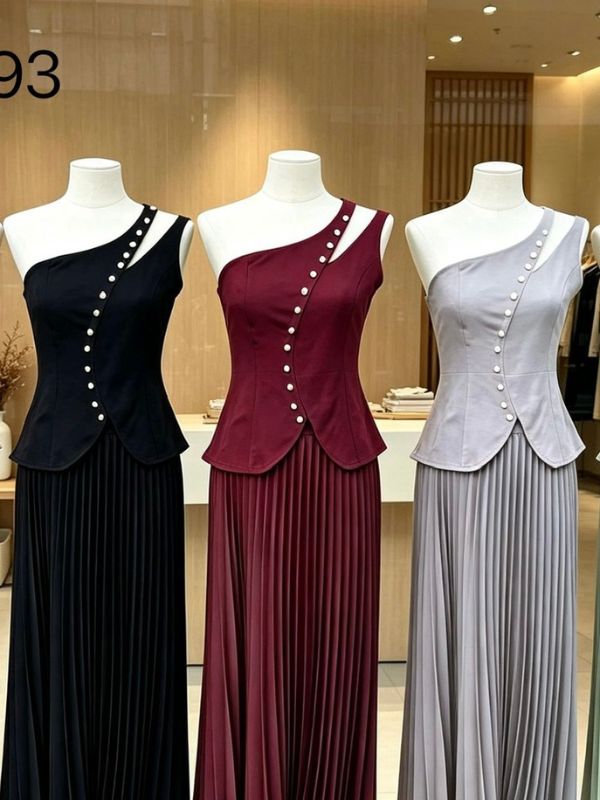 Conjunto Saia Plissada Alfaiataria - Closet Fashion Truck
