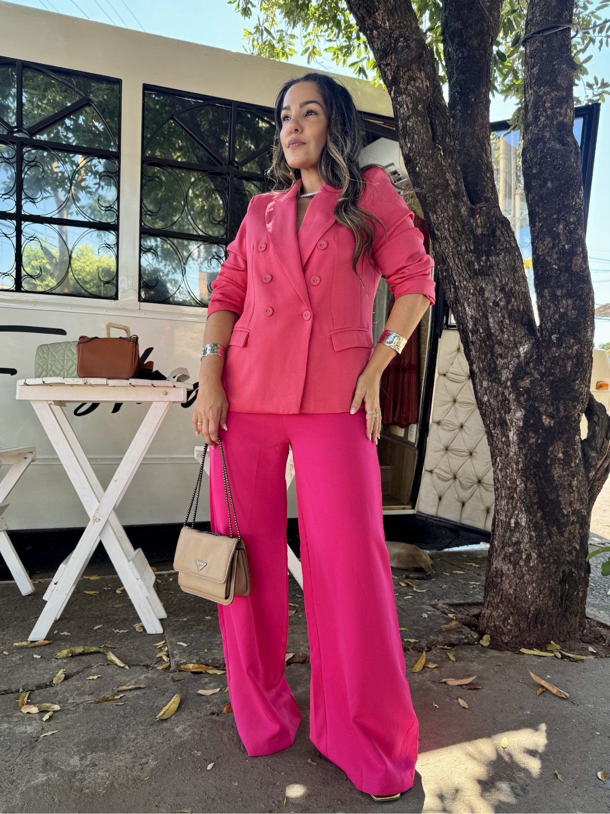 Conjunto Colete Calça Rosa - Closet Fashion Truck