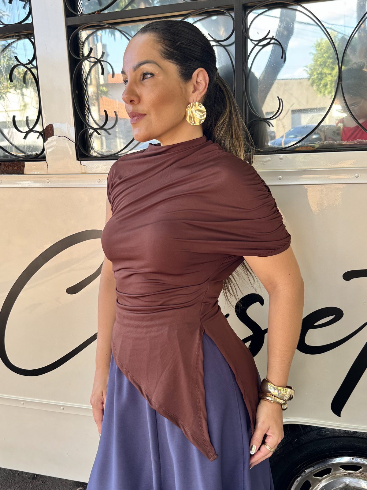 Camisa Drapeados - Closet Fashion Truck