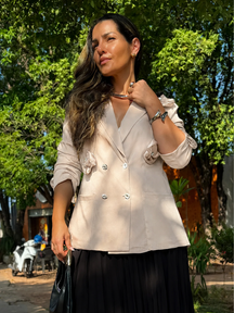 Blazer Alfaiataria Flor - Closet Fashion Truck