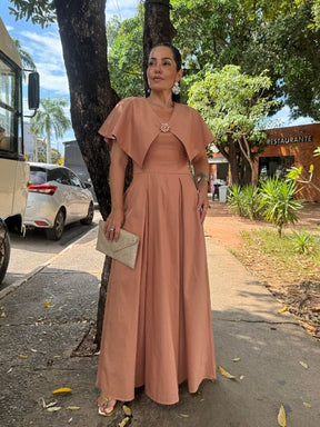 Vestido Tricoline Longo - Closet Fashion Truck