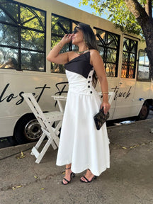 Vestido Alfaiataria P&B - Closet Fashion Truck