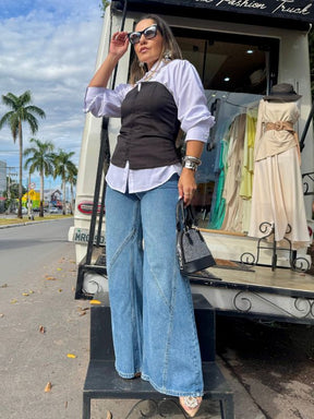 Calça Jeans Wide Leg - Closet Fashion Truck