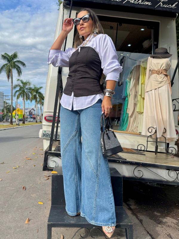 Calça Jeans Wide Leg - Closet Fashion Truck