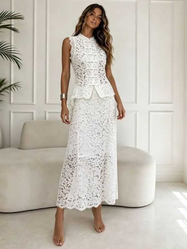 Conjunto Saia Renda Napoleão - Closet Fashion Truck