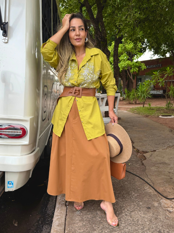 Camisa Império Tricoline - Closet Fashion Truck
