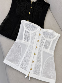 Blusa Corset Botões em Metal - Closet Fashion Truck