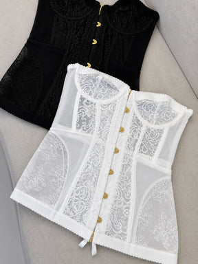 Blusa Corset Botões em Metal - Closet Fashion Truck