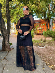Conjunto Saia Renda - Closet Fashion Truck