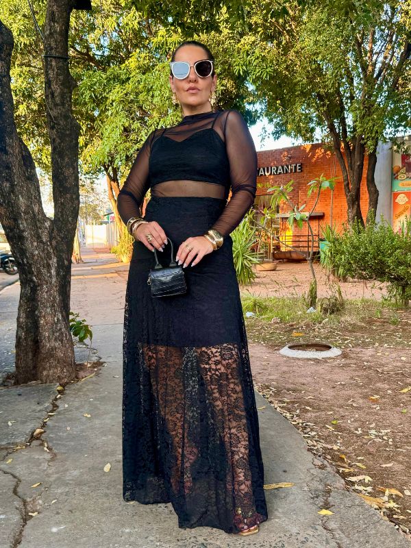 Conjunto Saia Renda - Closet Fashion Truck