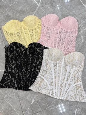 Blusa Corset Renda - Closet Fashion Truck
