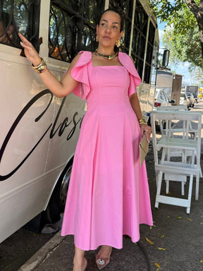 Vestido Tricoline com Manga - Closet Fashion Truck