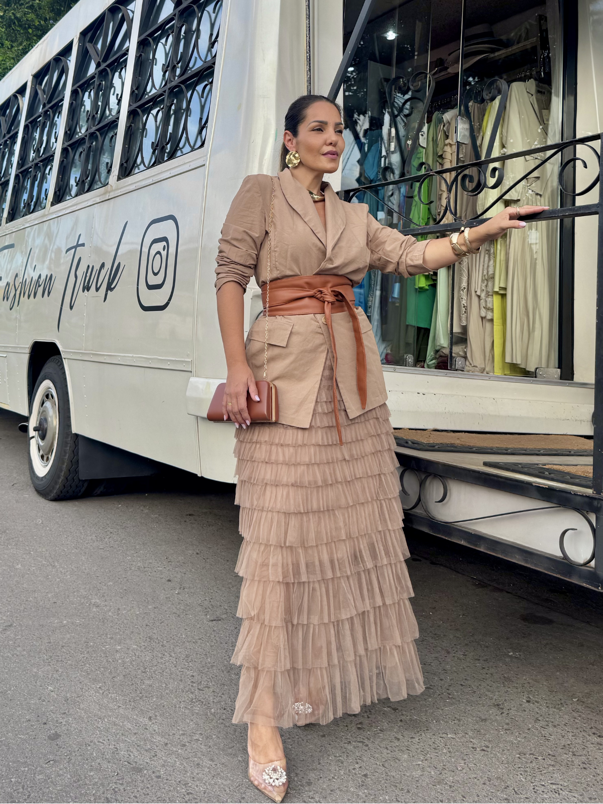 Saia Tule Camadas - Closet Fashion Truck