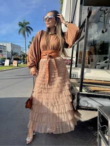 Saia Tule Camadas - Closet Fashion Truck
