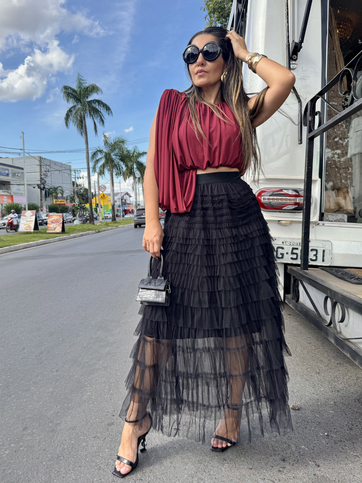 Saia Tule Camadas - Closet Fashion Truck