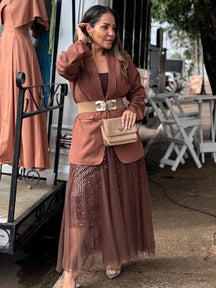 Saia Renda com Lantejoulas - Closet Fashion Truck