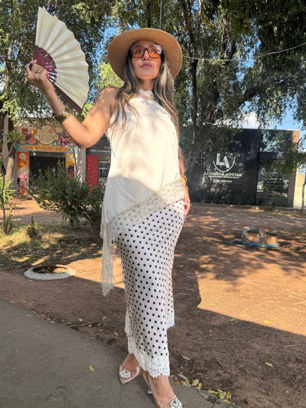 Blusa Cetim com Renda - Closet Fashion Truck