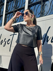 Cropped Corino com Manga - Closet Fashion Truck