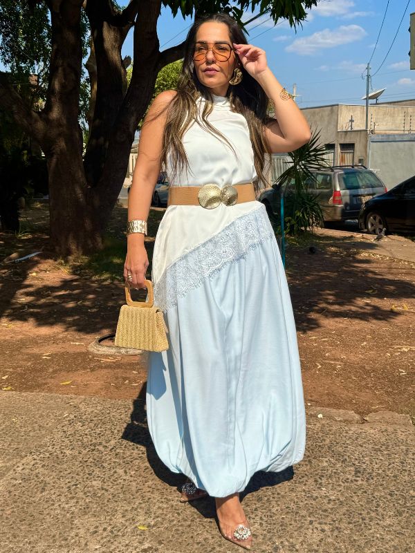 Blusa Cetim com Renda - Closet Fashion Truck