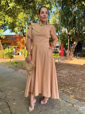 Vestido Mula Manca Tricoline - Closet Fashion Truck
