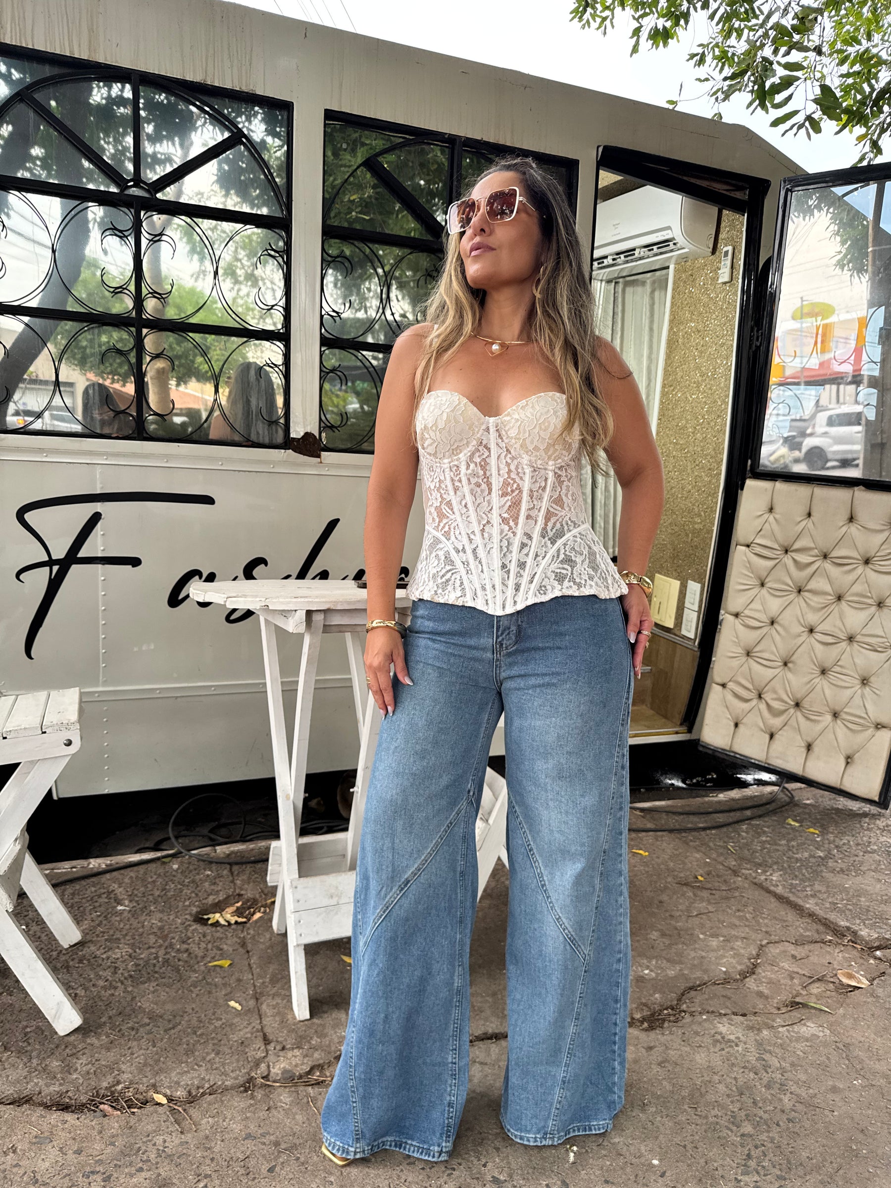 Calça Jeans Wide Leg - Closet Fashion Truck