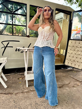 Calça Jeans Wide Leg - Closet Fashion Truck