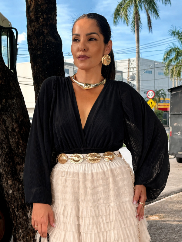 Body Tule Fios Lurex - Closet Fashion Truck