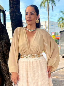 Body Tule Fios Lurex - Closet Fashion Truck