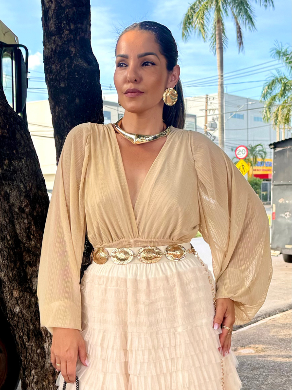 Body Tule Fios Lurex - Closet Fashion Truck