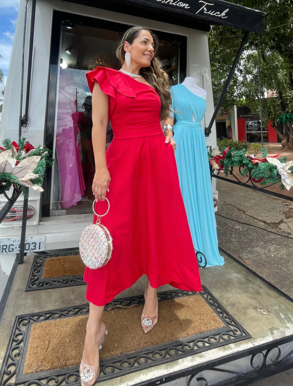 Vestido Tricoline Nula Manga Folha - Imagem 7