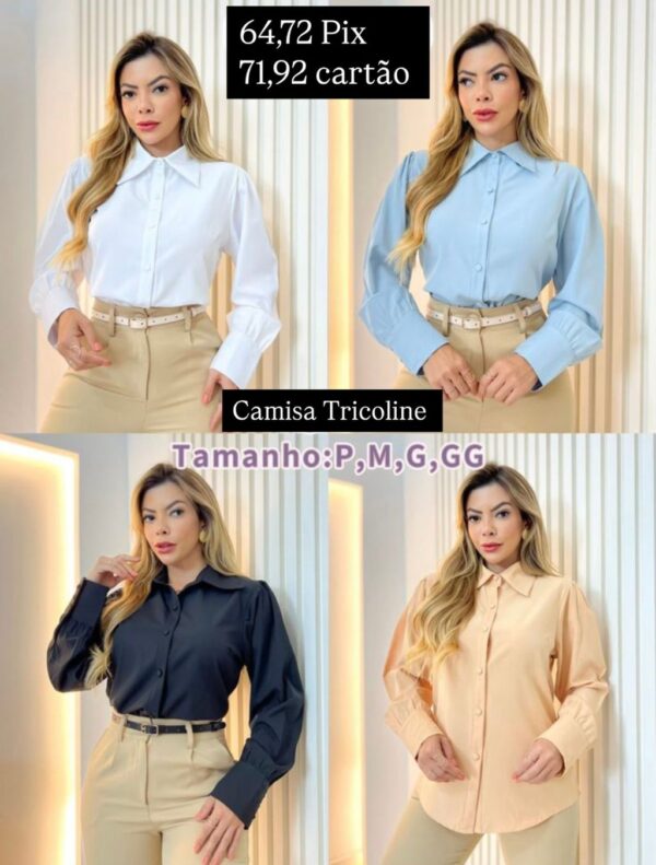 Camisa Crepe Acetinada - Image 5