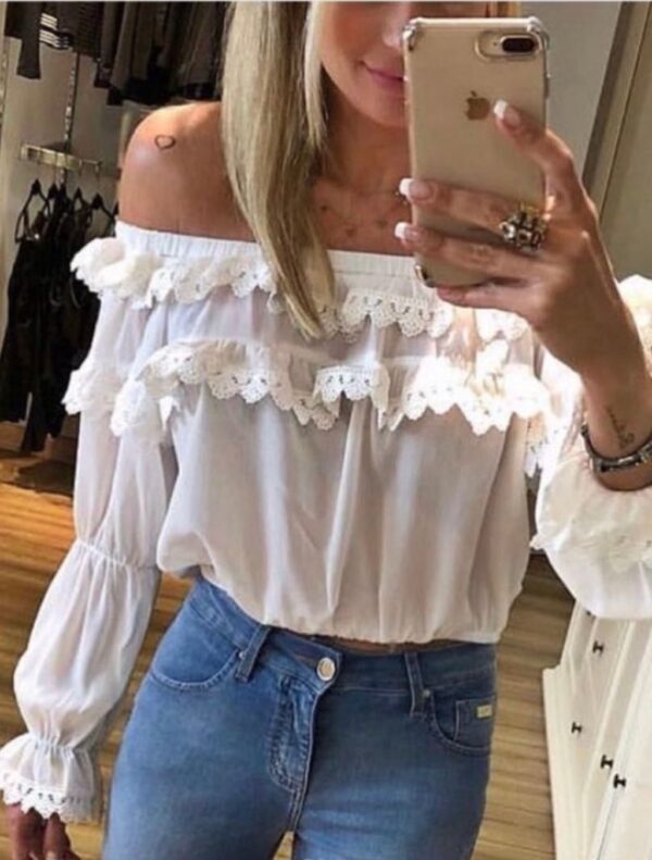 Blusa Manga Guipir