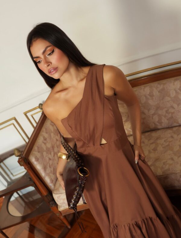 Vestido nula manga Assimétrico - Image 2