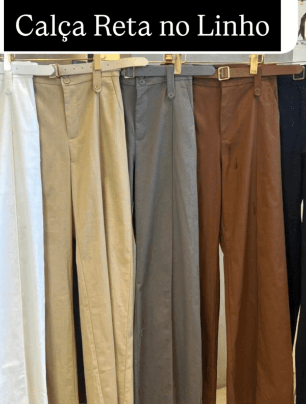 Calça Reta no Linho - Imagem 2