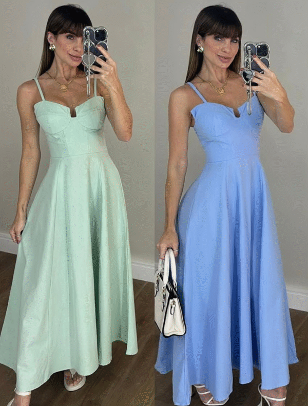 Vestido Godê Tricoline & algodão