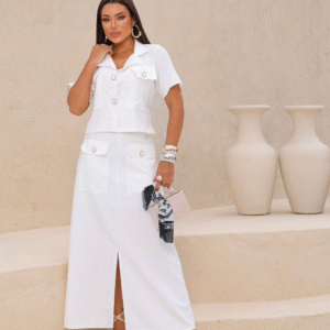 Conjunto de saia Botões