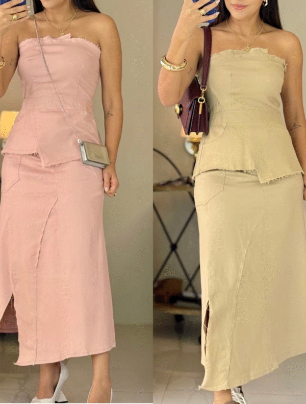 Conjunto de saia em sarja - Imagem 2