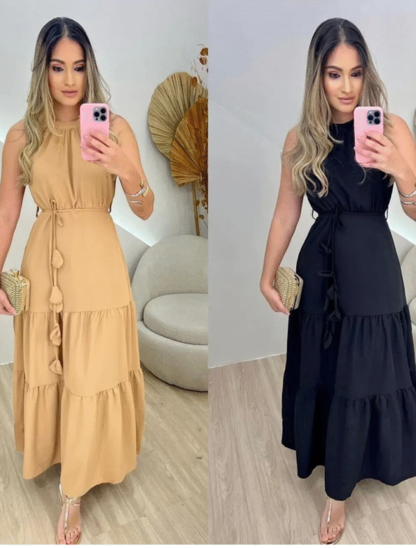 Vestido Cinto Folha