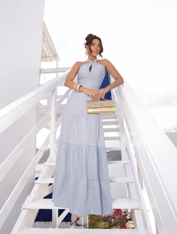 Vestido em Linho risca de giz - Imagem 8