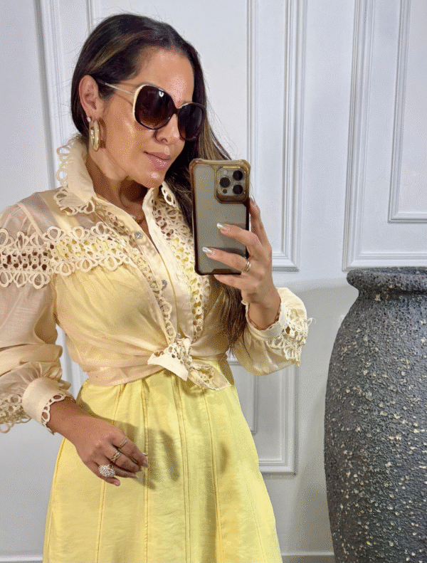 Camisa feminina em organza - Imagem 7