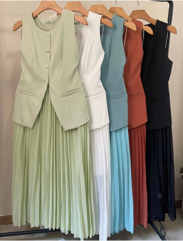 Conjunto Saia pliassada Chifon - Imagem 2