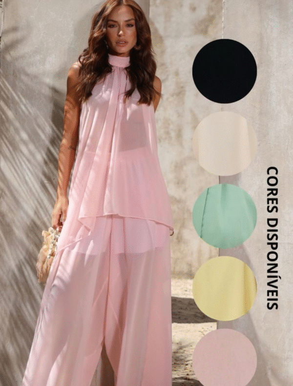 Conjunto Chifon Gola Alta - Imagem 9
