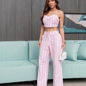 Conjunto em tricoline de algodão