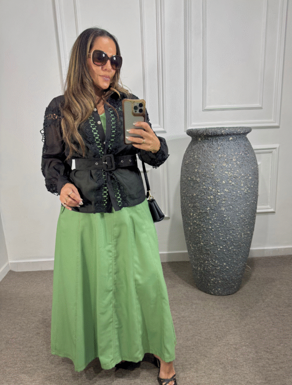 Vestido longo Pesponto - Imagem 3